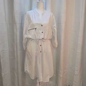 Speed Control New York White Cotton Denim 2XL dress. NWT.